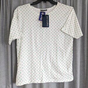 NWT VTG Ditsy Coquette Basic Girly Top Women's M Shamrock St Patrick's Day